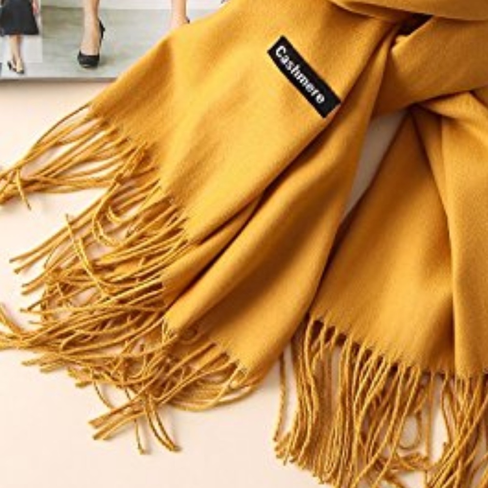 ❄HOST PICK❄ Cashmere Long Marigold Scarf - Picture 4 of 6